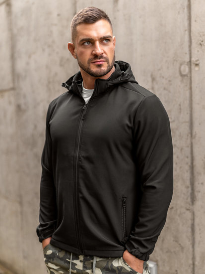 Giacca softshell di mezza stagione da uomo nero Bolf HH017A