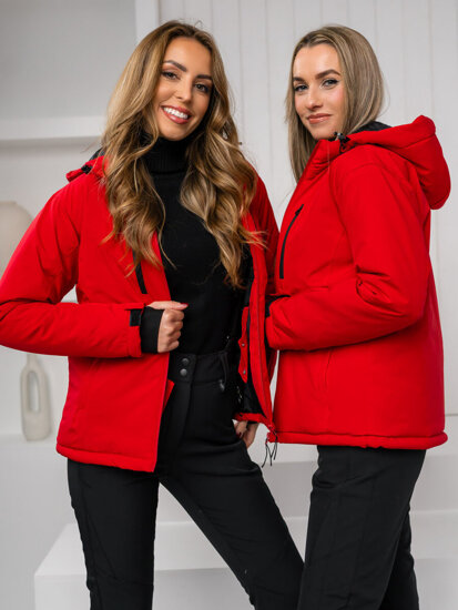 Giacca sportiva invernale da donna rosso Bolf HH012B