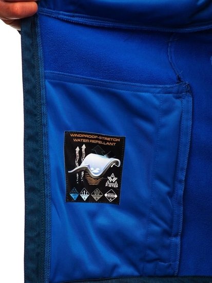 Giacca tipo softshell da uomo blu Bolf AB008