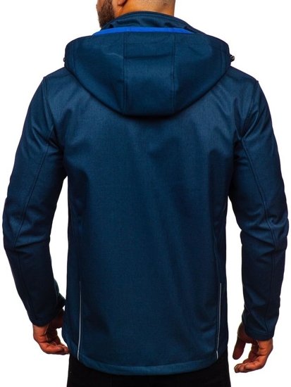 Giacca tipo softshell da uomo blu Bolf AB008