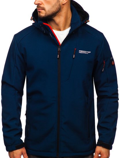 Giacca tipo softshell da uomo blu Bolf BK122