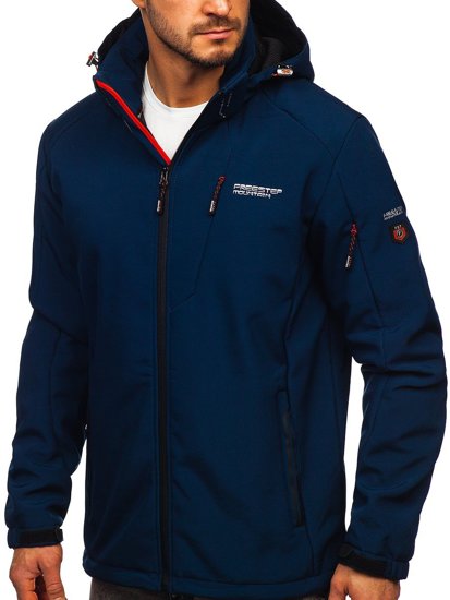 Giacca tipo softshell da uomo blu Bolf BK122