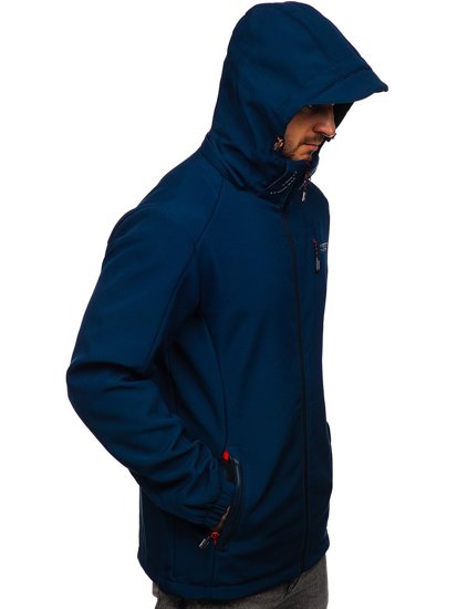 Giacca tipo softshell da uomo blu Bolf BK122