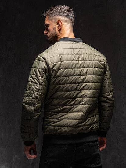 Giacca trapuntata di mezza stagione da uomo khaki Bolf MY-02A1