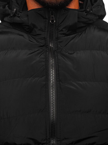 Gilet con cappuccio da uomo nero Bolf 6870