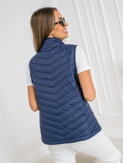 Gilet trapuntato da donna blu Bolf 16M9063