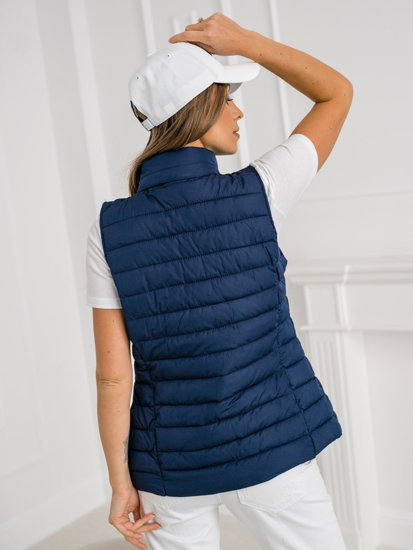 Gilet trapuntato da donna blu Bolf 16M9156