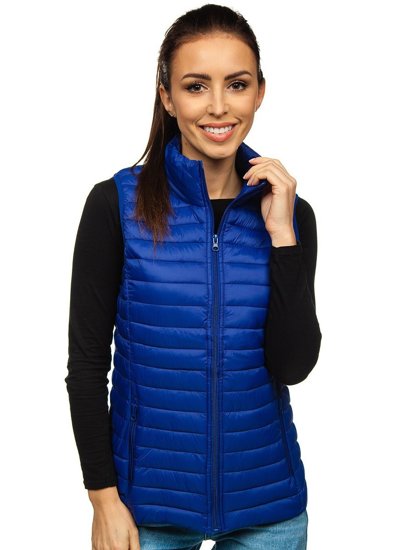 Gilet trapuntato da donna blu Bolf 20314