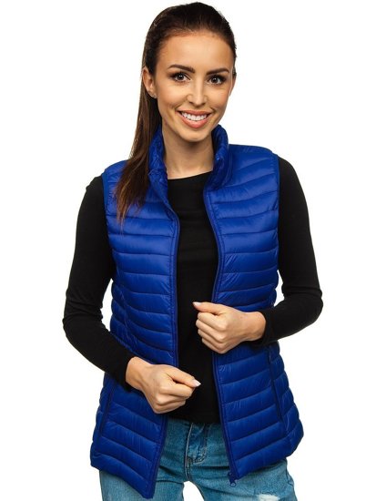 Gilet trapuntato da donna blu Bolf 20314