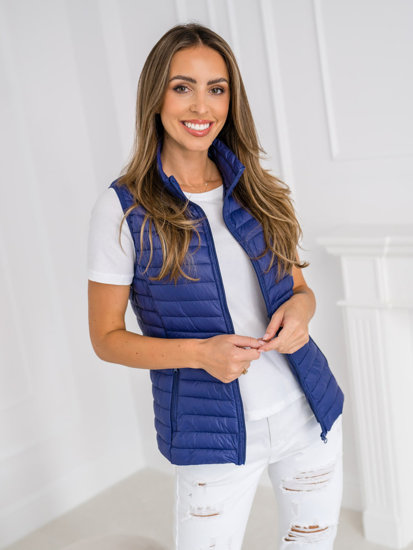 Gilet trapuntato da donna blu Bolf 5M702