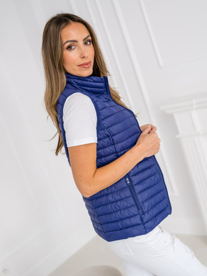 Gilet trapuntato da donna blu Bolf 5M702