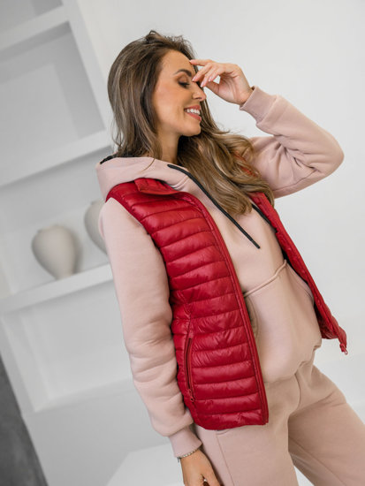 Gilet trapuntato da donna bordò Bolf 5M702