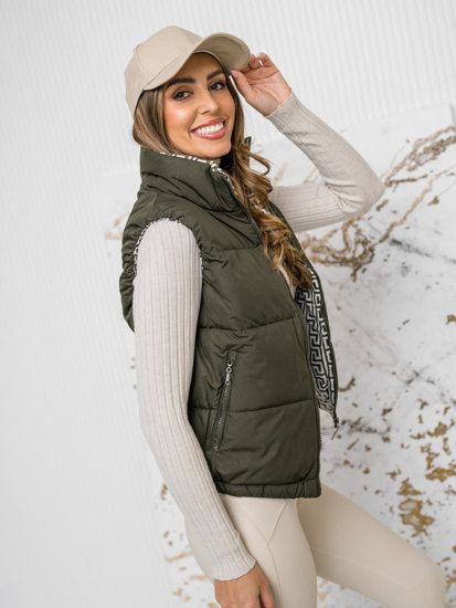 Gilet trapuntato da donna khaki Bolf 16M9092