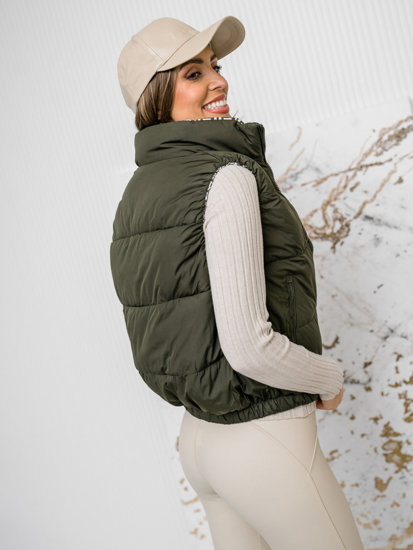 Gilet trapuntato da donna khaki Bolf 16M9092