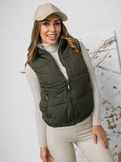 Gilet trapuntato da donna khaki Bolf 16M9092