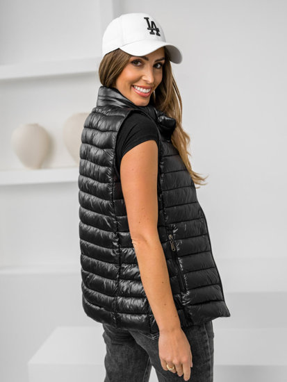 Gilet trapuntato da donna nero Bolf 16M9153