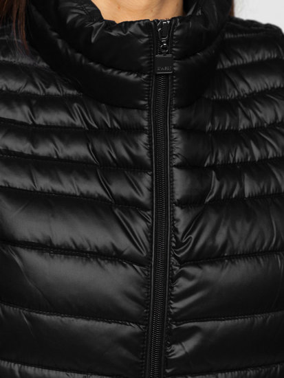 Gilet trapuntato da donna nero Bolf B2705