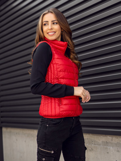 Gilet trapuntato da donna rosso Bolf B2705A