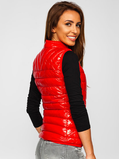 Gilet trapuntato da donna rosso Bolf R0107A