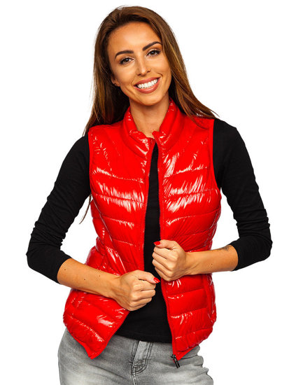 Gilet trapuntato da donna rosso Bolf R0107A