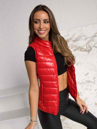 Gilet trapuntato da donna rosso Bolf R0107A