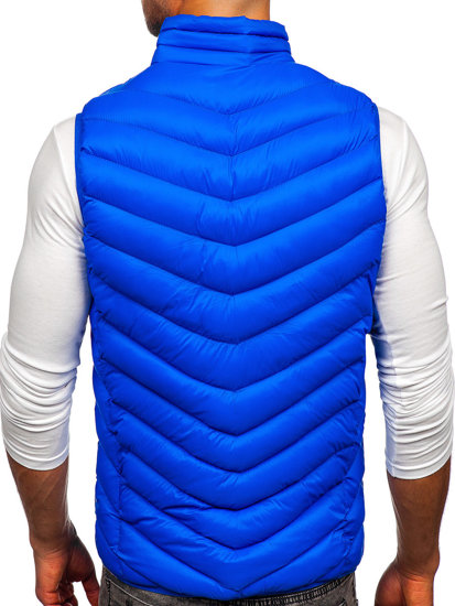 Gilet trapuntato da uomo azzurro Bolf HDL88006