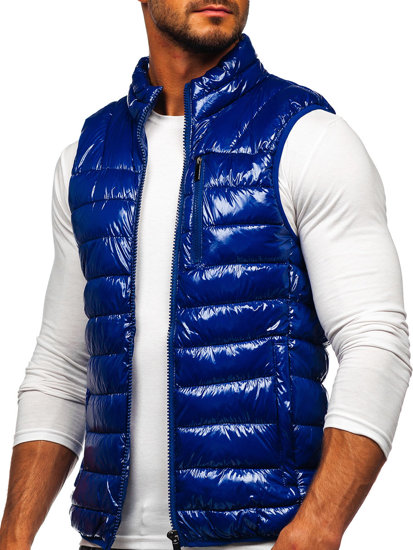 Gilet trapuntato da uomo azzurro Bolf R0109A