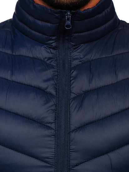 Gilet trapuntato da uomo blu Bolf 13073