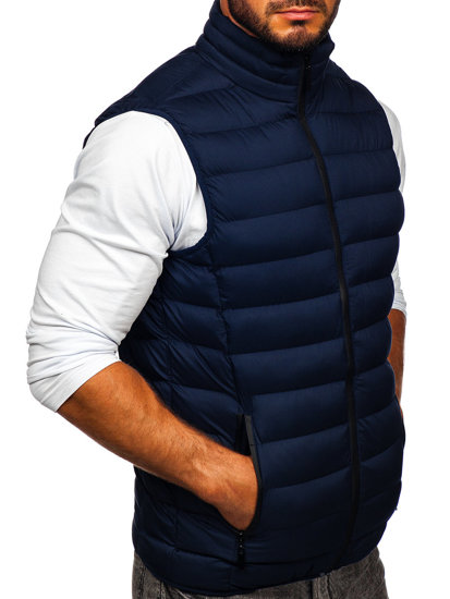 Gilet trapuntato da uomo blu Bolf 5M711