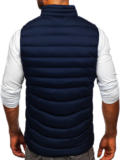 Gilet trapuntato da uomo blu Bolf 5M711