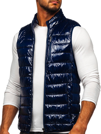 Gilet trapuntato da uomo blu Bolf R0109A