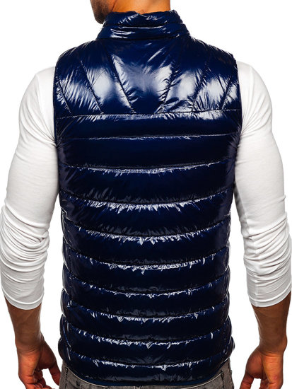 Gilet trapuntato da uomo blu Bolf R0109A