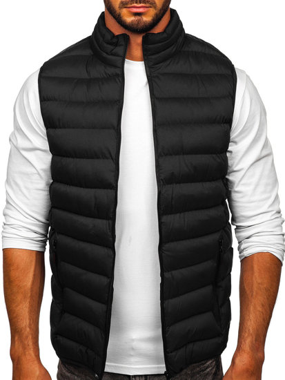 Gilet trapuntato da uomo nero Bolf 5M711