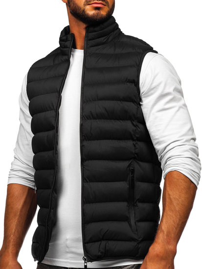 Gilet trapuntato da uomo nero Bolf 5M711