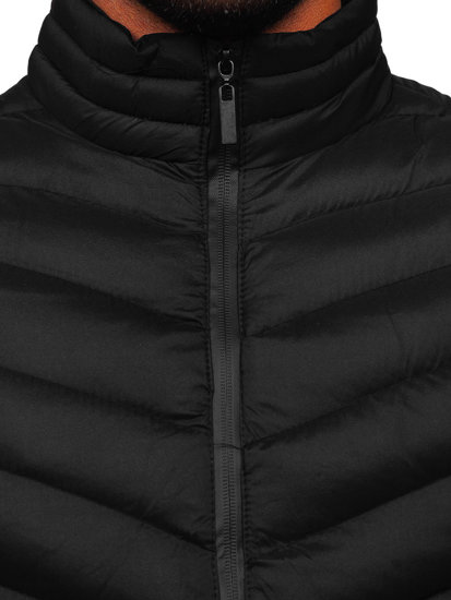 Gilet trapuntato da uomo nero Bolf 5M752