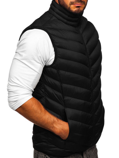 Gilet trapuntato da uomo nero Bolf 5M752