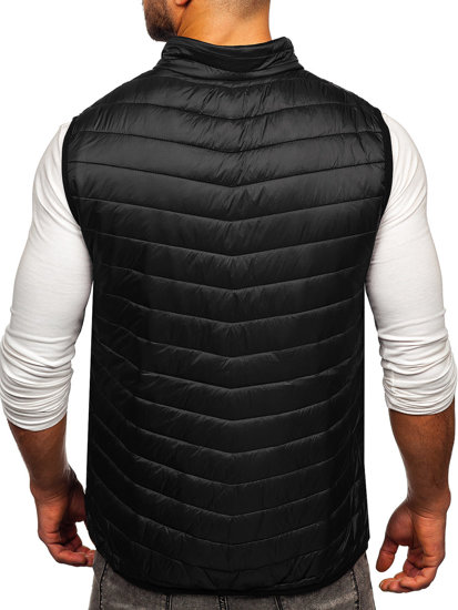 Gilet trapuntato da uomo nero Bolf 7103