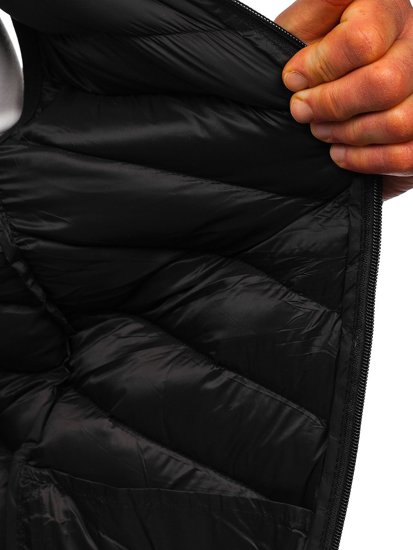 Gilet trapuntato da uomo nero Bolf HDL88006