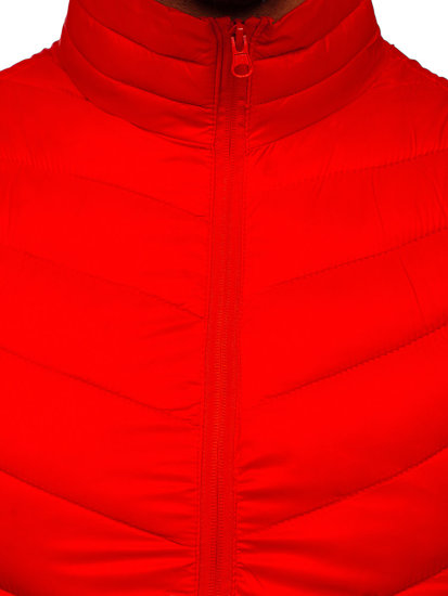 Gilet trapuntato da uomo rosso Bolf 13073