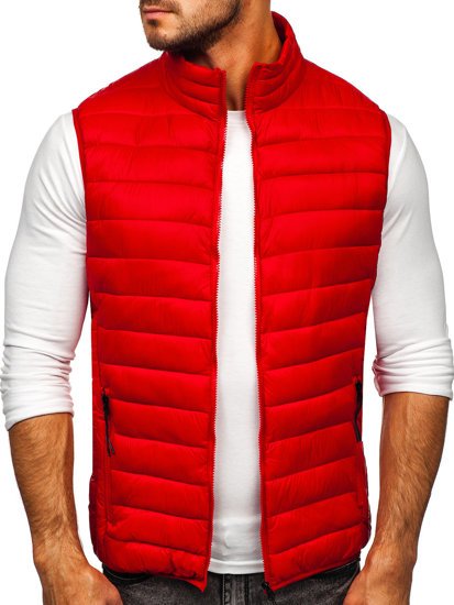 Gilet trapuntato da uomo rosso Bolf HDL88001