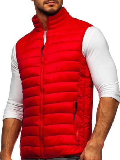 Gilet trapuntato da uomo rosso Bolf HDL88001