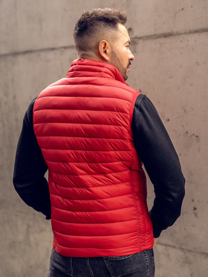 Gilet trapuntato da uomo rosso Bolf HDL88001A