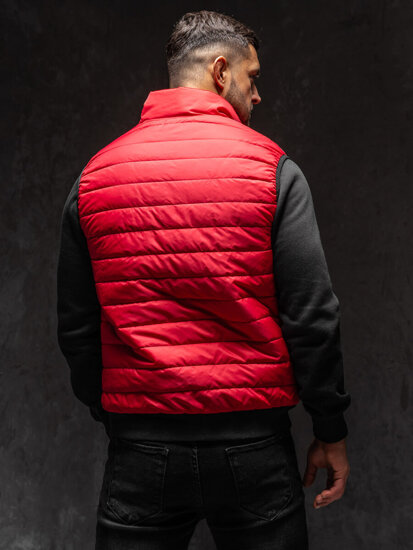 Gilet trapuntato da uomo rosso Bolf MY77A1