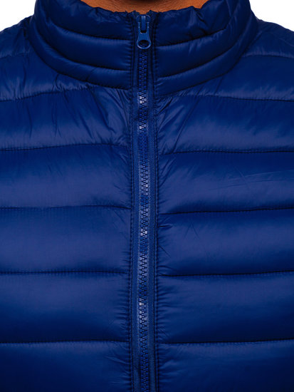 Gilet trapuntato senza cappuccio da uomo blu Bolf LY32