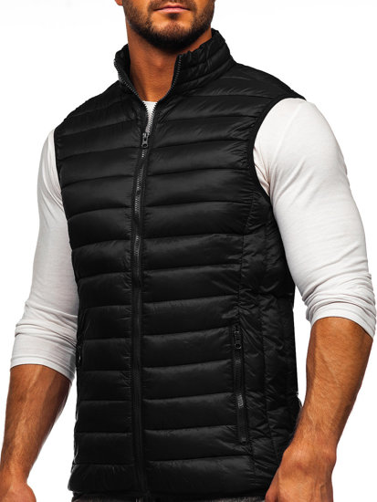 Gilet trapuntato senza cappuccio da uomo nero Bolf LY32