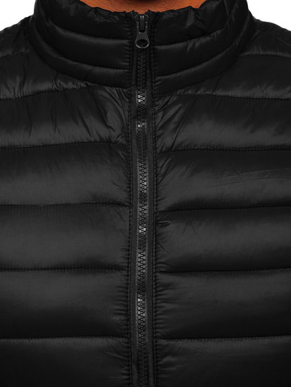 Gilet trapuntato senza cappuccio da uomo nero Bolf LY32