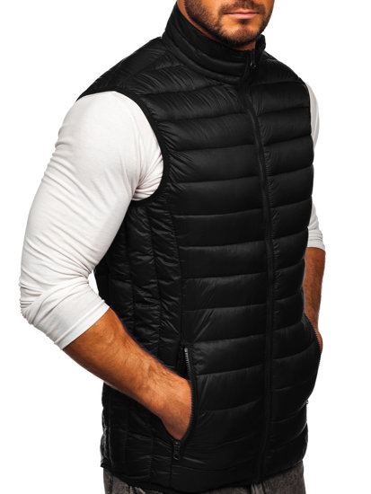 Gilet trapuntato senza cappuccio da uomo nero Bolf LY32