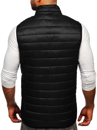 Gilet trapuntato senza cappuccio da uomo nero Bolf LY32