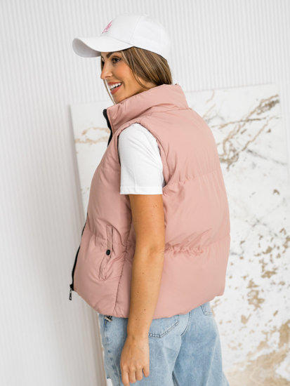 Gilet trapuntato spesso da donna rosa Bolf 5M3150