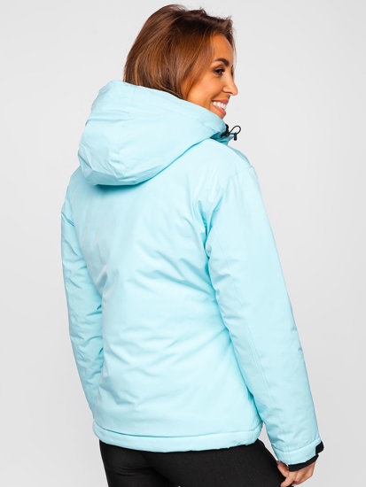 Giubbotto invernale sportivo da donna celeste Bolf HH012A